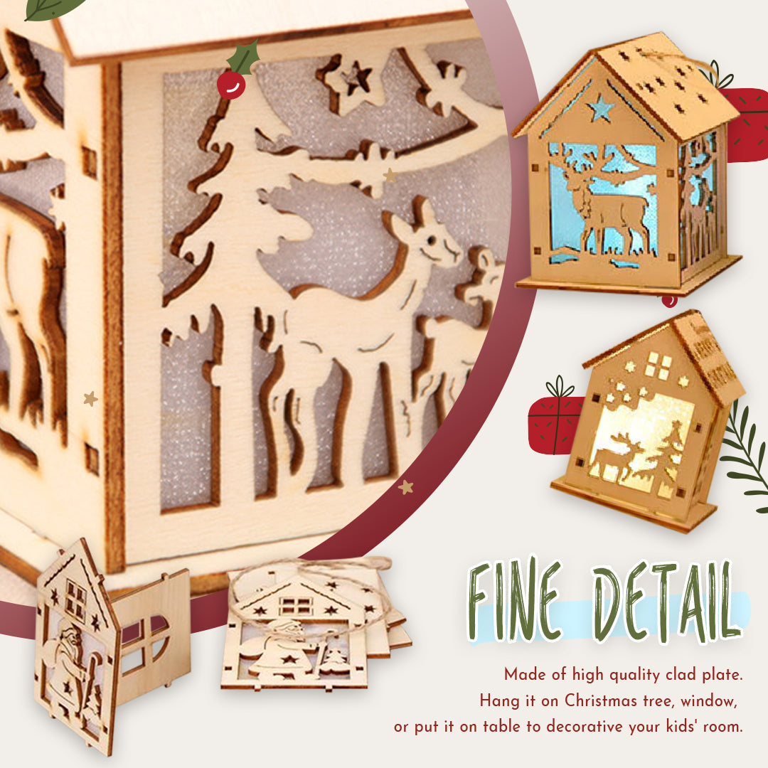 DIY Christmas LED Treehouse Hanging Ornament