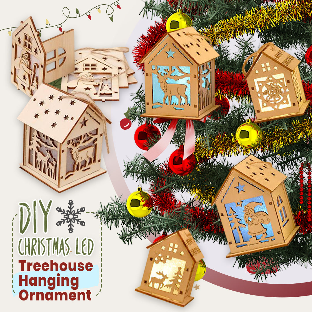 DIY Christmas LED Treehouse Hanging Ornament
