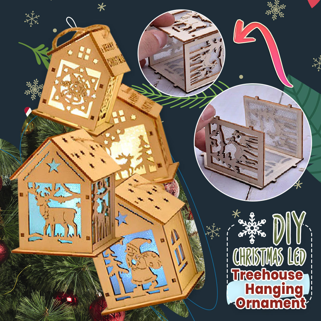 DIY Christmas LED Treehouse Hanging Ornament