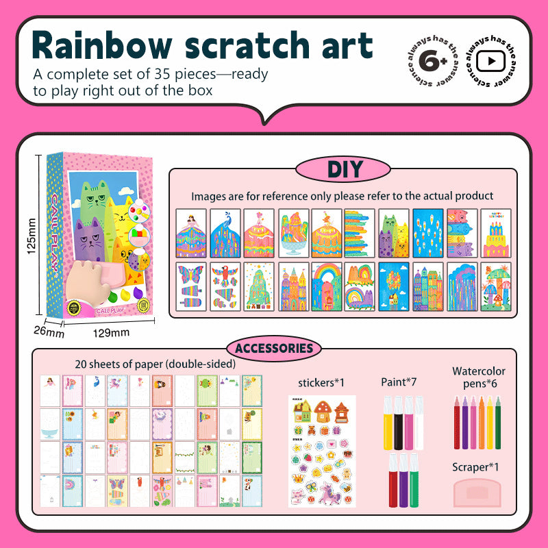 ๐ CHRISTMAS SALE 67% OFF ๐
DIY Rainbow Scratch Art
