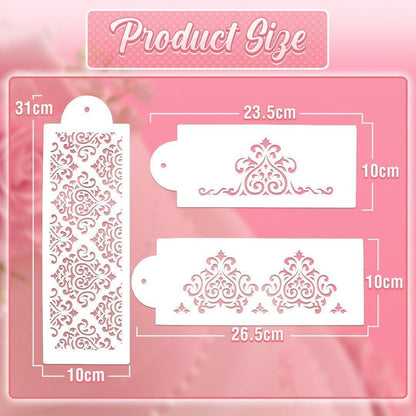 DIY Cake Lace Decoration Mould (3 PCS in 1 SET)