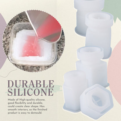 DIY Crystal Polygonal Storage Bottle Silicone Mold