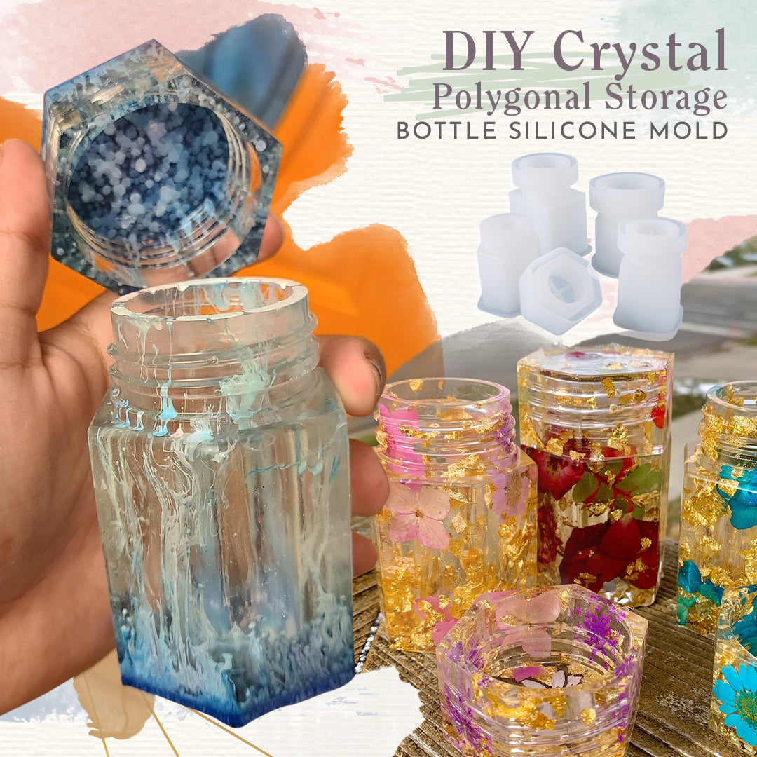 DIY Crystal Polygonal Storage Bottle Silicone Mold