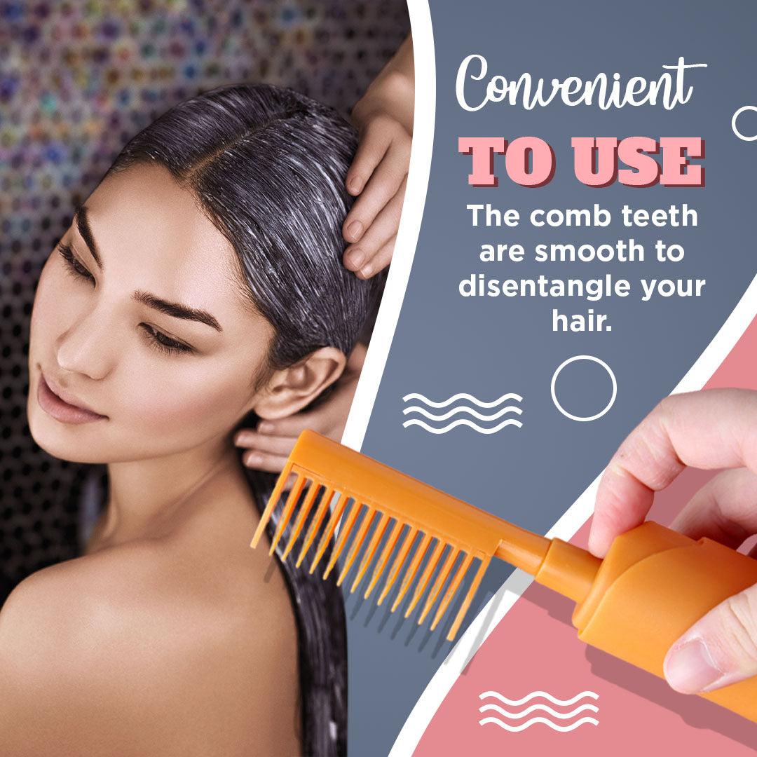 DIY One Push Hair dye bottle Comb