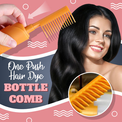 DIY One Push Hair dye bottle Comb