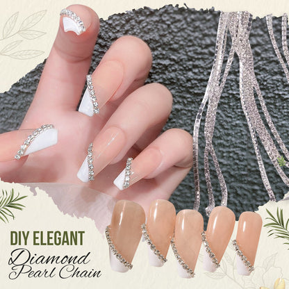 DIY Flegant Diamond Pearl Chain (4pc Set)