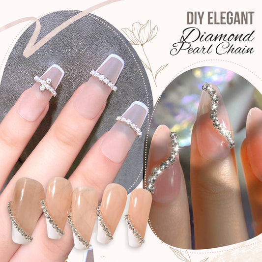 DIY Flegant Diamond Pearl Chain (4pc Set)